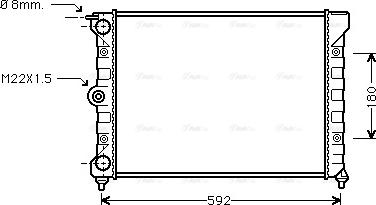 Ava Quality Cooling VN2011 - Radiator, engine cooling autospares.lv