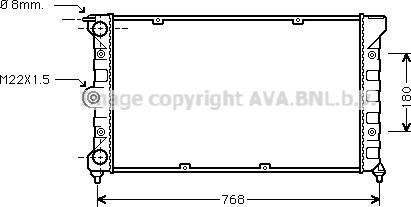 Ava Quality Cooling VN2080 - Radiator, engine cooling autospares.lv