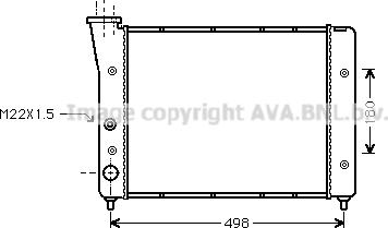 Ava Quality Cooling VN2083 - Radiator, engine cooling autospares.lv