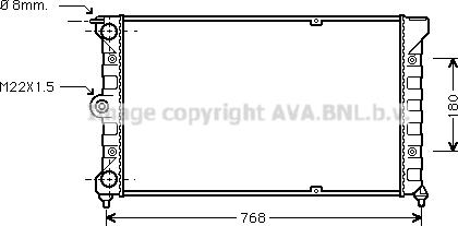 Ava Quality Cooling VN2036 - Radiator, engine cooling autospares.lv