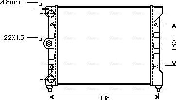 Ava Quality Cooling VN2038 - Radiator, engine cooling autospares.lv