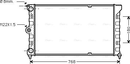 Ava Quality Cooling VN2037 - Radiator, engine cooling autospares.lv