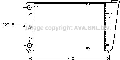 Ava Quality Cooling VN2020 - Radiator, engine cooling autospares.lv