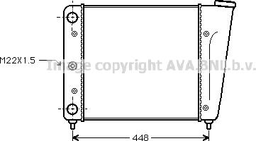 Ava Quality Cooling VN2022 - Radiator, engine cooling autospares.lv