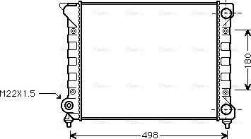 Ava Quality Cooling VN2070 - Radiator, engine cooling autospares.lv