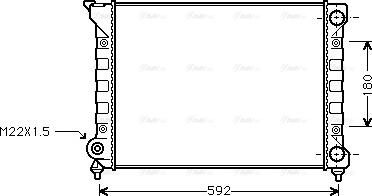 Ava Quality Cooling VN2071 - Radiator, engine cooling autospares.lv