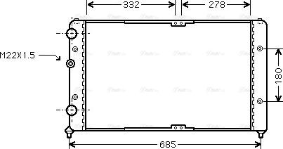 Ava Quality Cooling VN2191 - Radiator, engine cooling autospares.lv