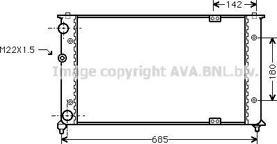 Ava Quality Cooling VN2192 - Radiator, engine cooling autospares.lv