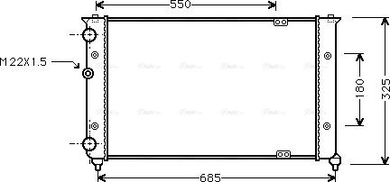 Ava Quality Cooling VN2156 - Radiator, engine cooling autospares.lv