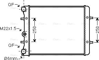 Ava Quality Cooling VN2152 - Radiator, engine cooling autospares.lv