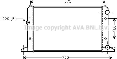 Ava Quality Cooling VN2160 - Radiator, engine cooling autospares.lv