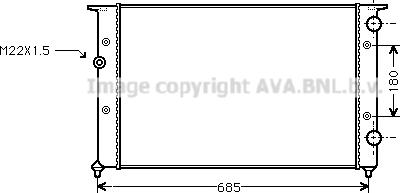 Ava Quality Cooling VN2102 - Radiator, engine cooling autospares.lv