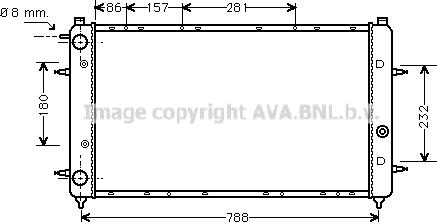Ava Quality Cooling VN2114 - Radiator, engine cooling autospares.lv