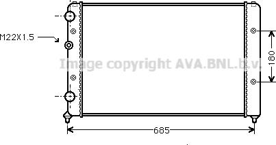 Ava Quality Cooling VN2115 - Radiator, engine cooling autospares.lv