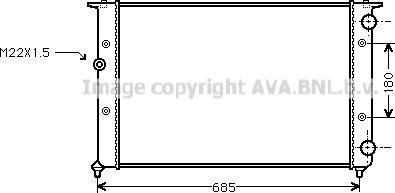 Ava Quality Cooling VN2116 - Radiator, engine cooling autospares.lv