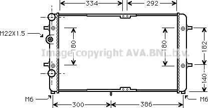 Ava Quality Cooling VN2180 - Radiator, engine cooling autospares.lv