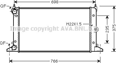 Ava Quality Cooling VN2188 - Radiator, engine cooling autospares.lv