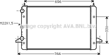 Ava Quality Cooling VN2135 - Radiator, engine cooling autospares.lv