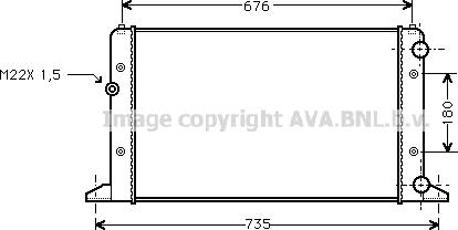 Ava Quality Cooling VN2132 - Radiator, engine cooling autospares.lv