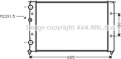 Ava Quality Cooling VN2124 - Radiator, engine cooling autospares.lv