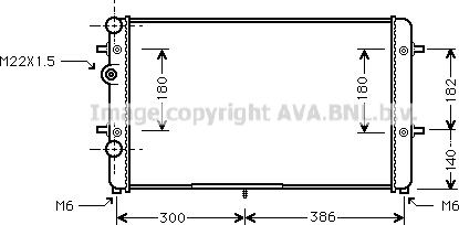 Ava Quality Cooling VN2179 - Radiator, engine cooling autospares.lv