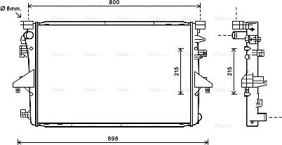 Ava Quality Cooling VN2317 - Radiator, engine cooling autospares.lv