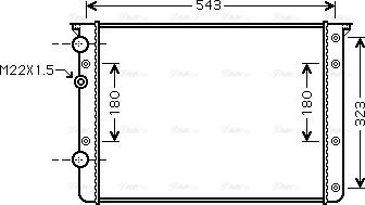 Ava Quality Cooling VN2260 - Radiator, engine cooling autospares.lv