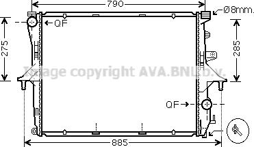 Ava Quality Cooling VNA2214 - Radiator, engine cooling autospares.lv