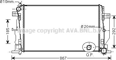 Ava Quality Cooling VNA2279 - Radiator, engine cooling autospares.lv