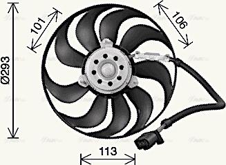 Ava Quality Cooling VN7546 - Fan, radiator autospares.lv
