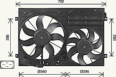 Ava Quality Cooling VN7551 - Fan, radiator autospares.lv