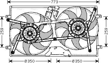 Ava Quality Cooling VN7505 - Fan, radiator autospares.lv