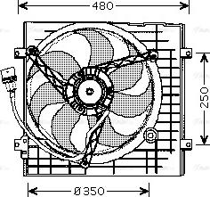 Ava Quality Cooling VN7506 - Fan, radiator autospares.lv