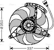 Ava Quality Cooling VN7516 - Fan, radiator autospares.lv