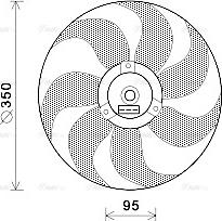 Ava Quality Cooling VN7511 - Fan, radiator autospares.lv