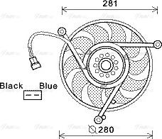 Ava Quality Cooling VN7531 - Fan, radiator autospares.lv