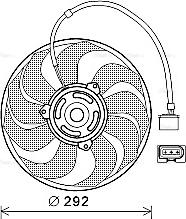Ava Quality Cooling VN7533 - Fan, radiator autospares.lv