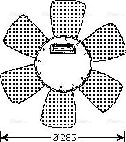 Ava Quality Cooling VN7525 - Fan, radiator autospares.lv