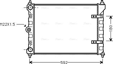 Ava Quality Cooling VNA2095 - Radiator, engine cooling autospares.lv