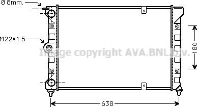 Ava Quality Cooling VNA2018 - Radiator, engine cooling autospares.lv