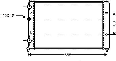 Ava Quality Cooling VNA2115 - Radiator, engine cooling autospares.lv