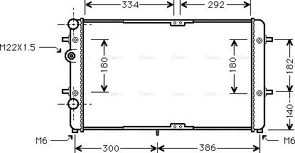 Ava Quality Cooling VNA2180 - Radiator, engine cooling autospares.lv