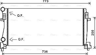 Ava Quality Cooling VNA2340 - Radiator, engine cooling autospares.lv