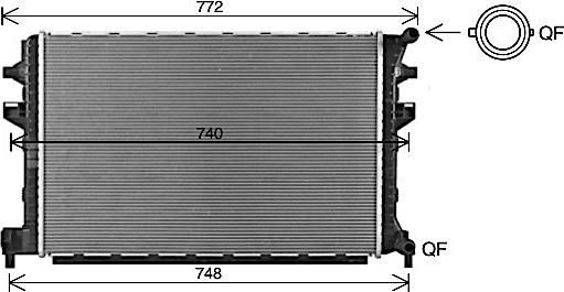 Ava Quality Cooling VNA2383 - Radiator, engine cooling autospares.lv