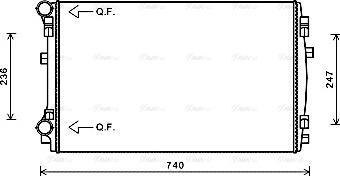 Ava Quality Cooling VNA2338 - Radiator, engine cooling autospares.lv