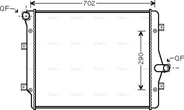 Ava Quality Cooling VNA2208 - Radiator, engine cooling autospares.lv