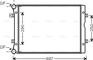 Ava Quality Cooling VNA2283 - Radiator, engine cooling autospares.lv