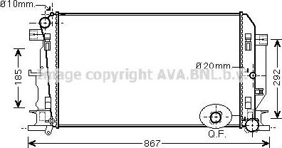 Ava Quality Cooling VNA2271 - Radiator, engine cooling autospares.lv