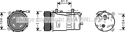 Ava Quality Cooling VNAK046 - Compressor, air conditioning autospares.lv