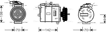 Ava Quality Cooling VNAK087 - Compressor, air conditioning autospares.lv